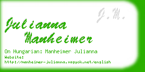 julianna manheimer business card